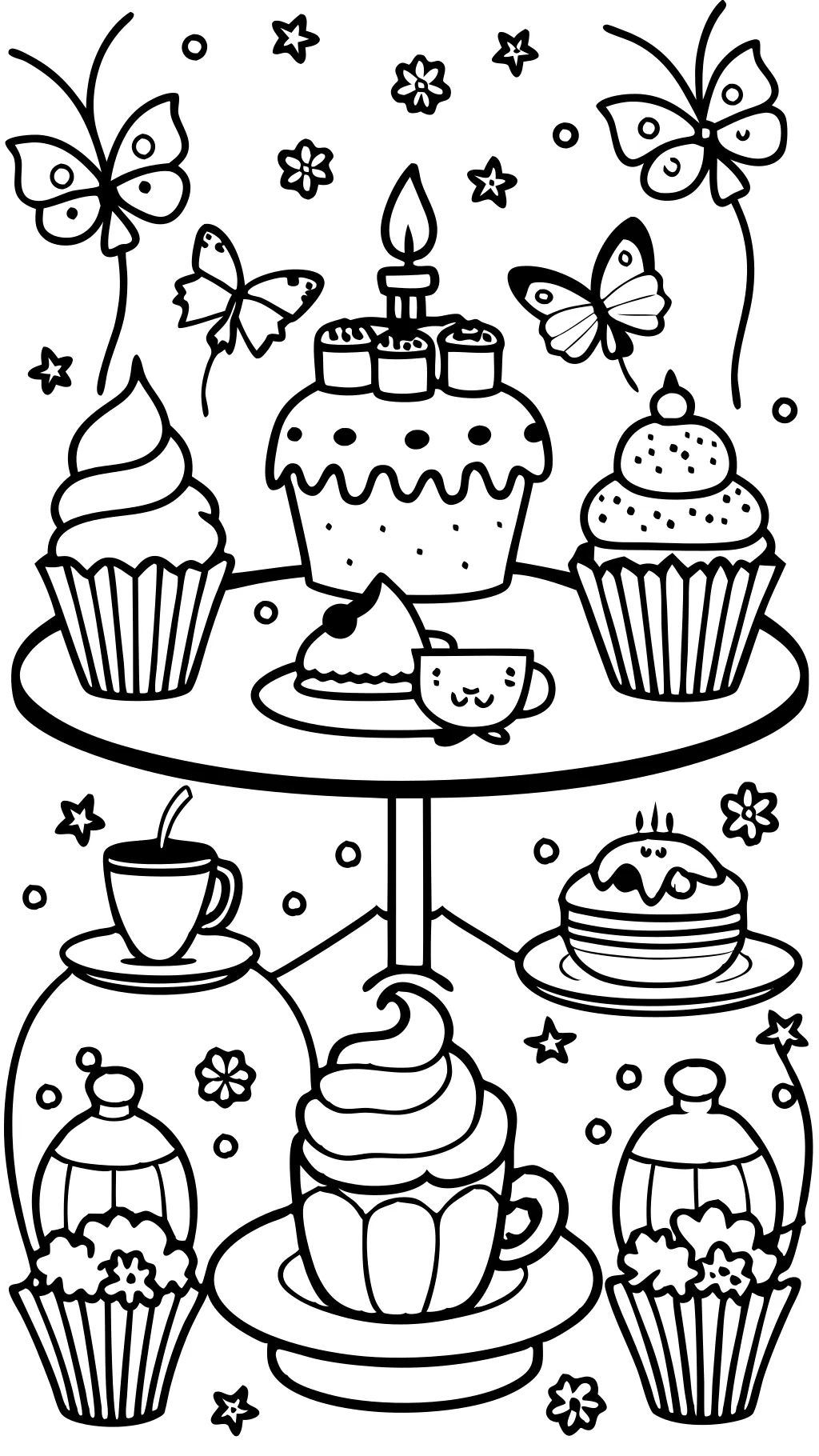 coloring pages tea party